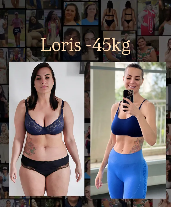 Loris, antes e depois: menos 45 kg